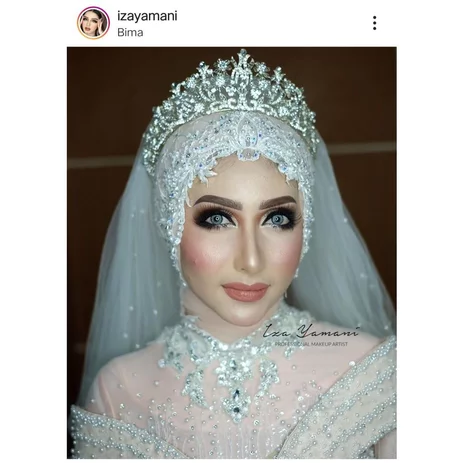 Detail Hiasan Kepala Pengantin Berjilbab Nomer 53