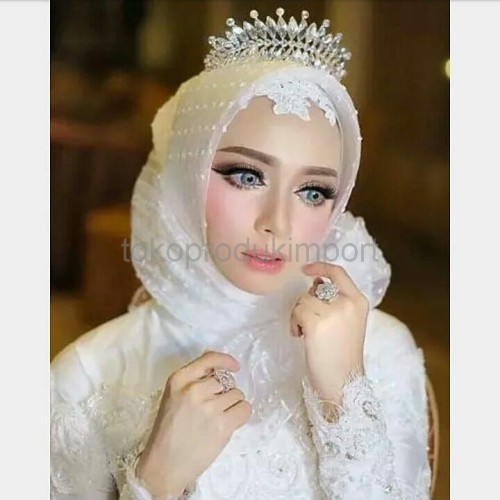 Detail Hiasan Kepala Pengantin Berjilbab Nomer 6