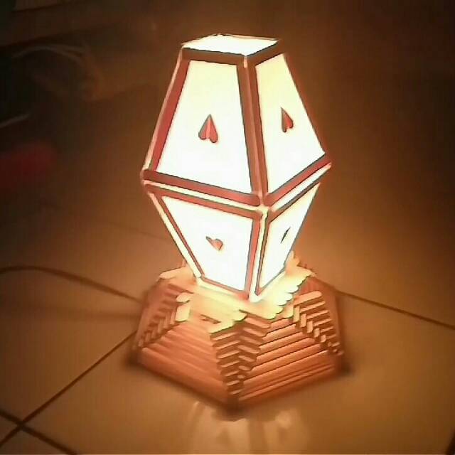 Detail Hiasan Lampu Dari Stik Es Krim Nomer 19