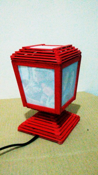 Detail Hiasan Lampu Dari Stik Es Krim Nomer 44