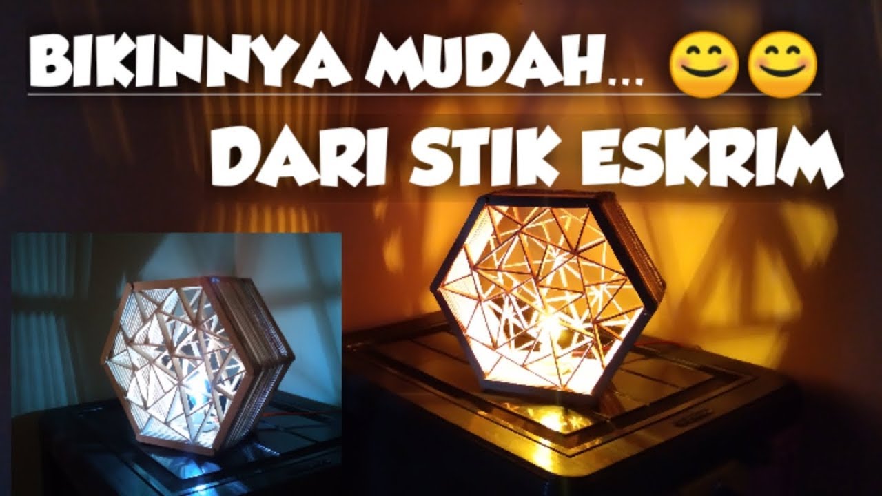 Detail Hiasan Lampu Dari Stik Es Krim Nomer 46