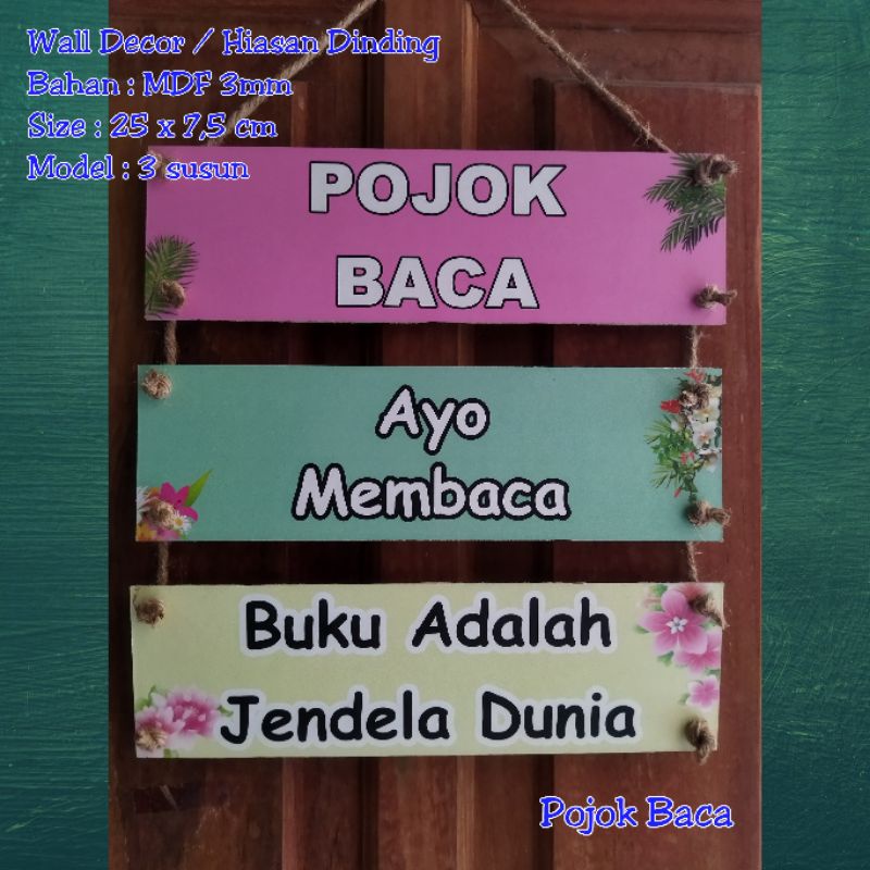 Detail Hiasan Pojok Baca Nomer 25