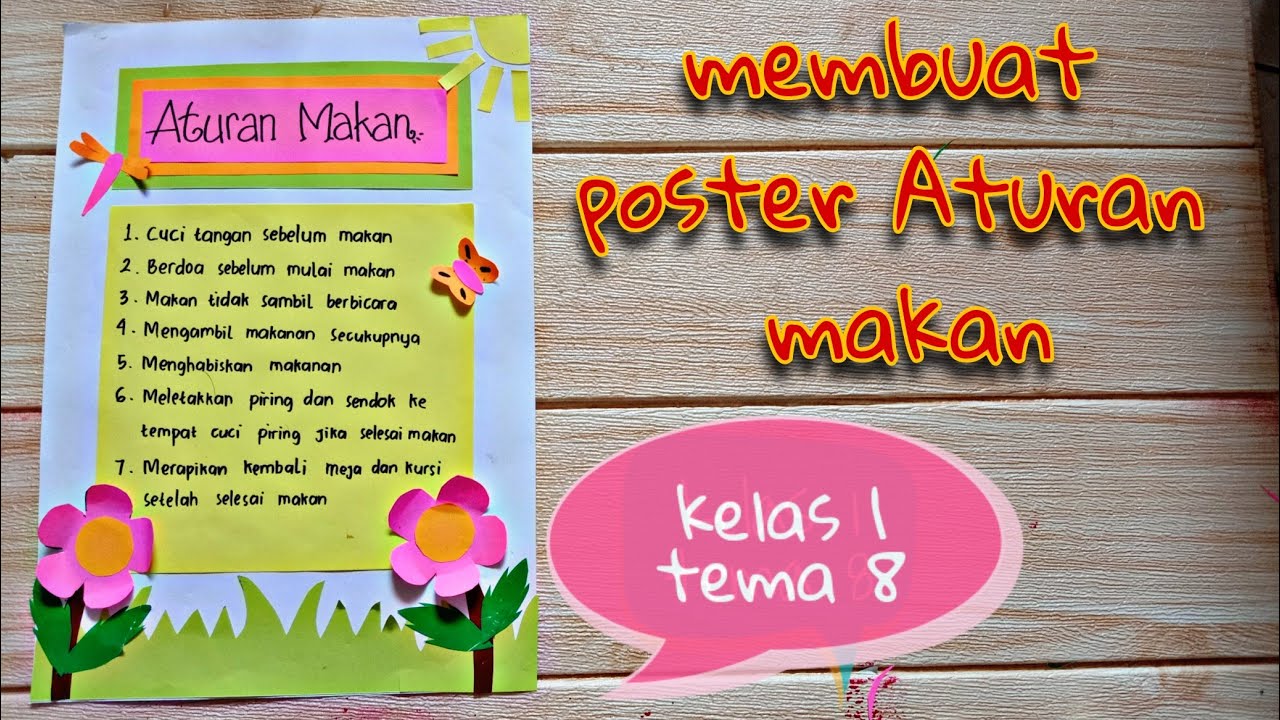 Detail Hiasan Poster Aturan Makan Nomer 5