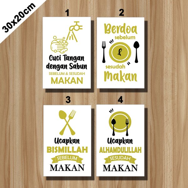 Detail Hiasan Poster Aturan Makan Nomer 9