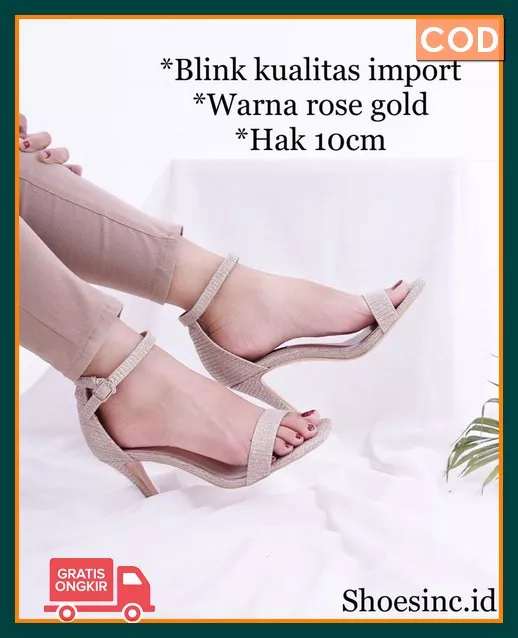 Detail High Heels Pendek Remaja Nomer 39