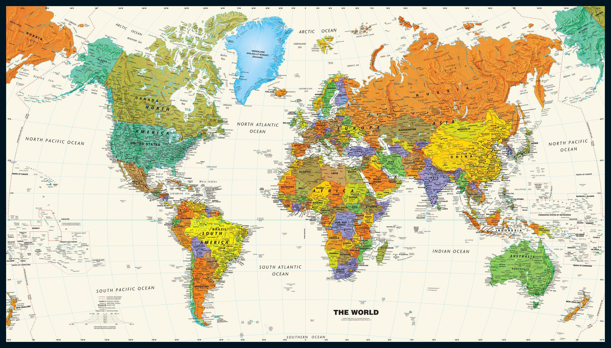 Detail High Resolution World Map Nomer 25