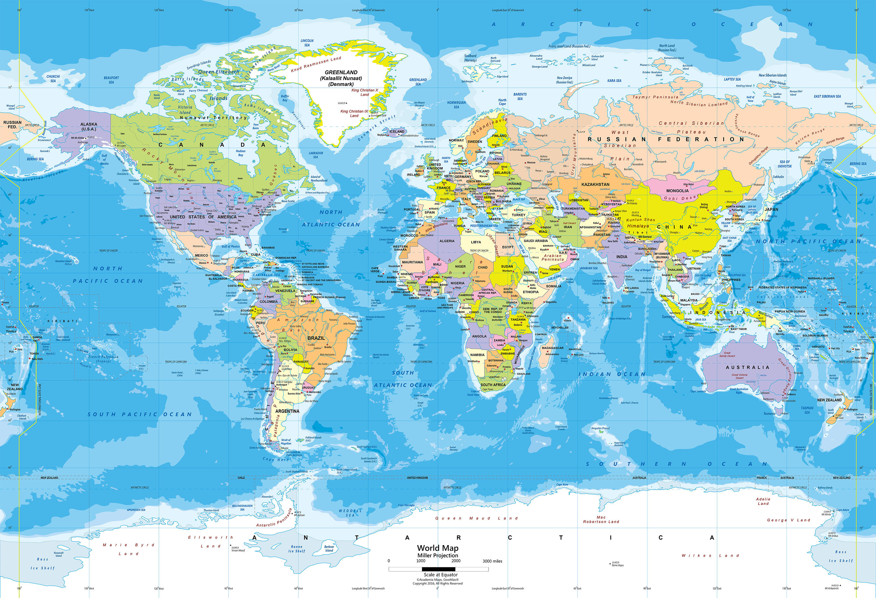 Detail High Resolution World Map Nomer 37