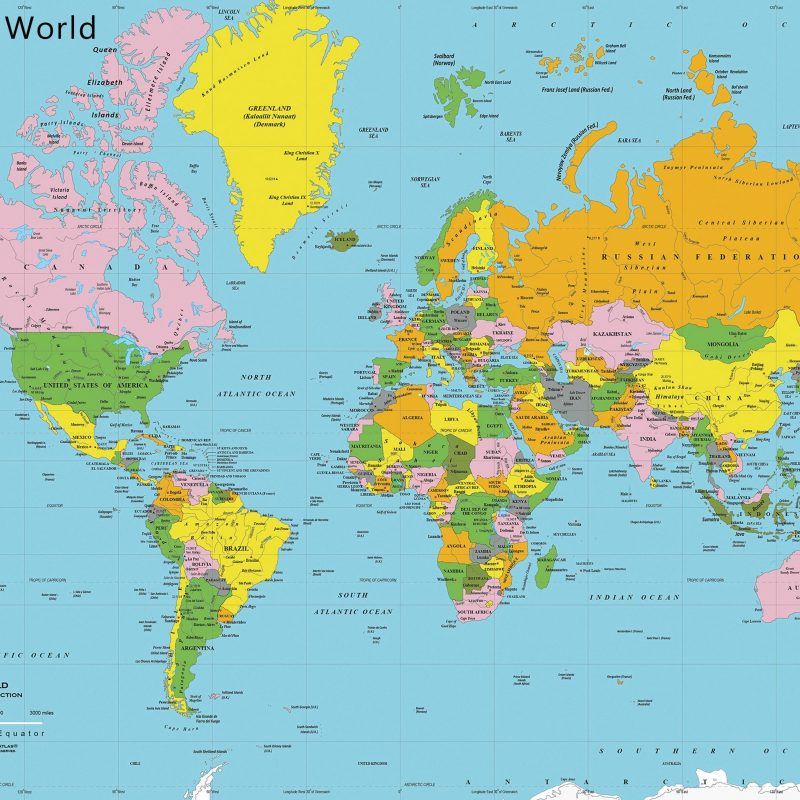 Detail High Resolution World Map Nomer 5