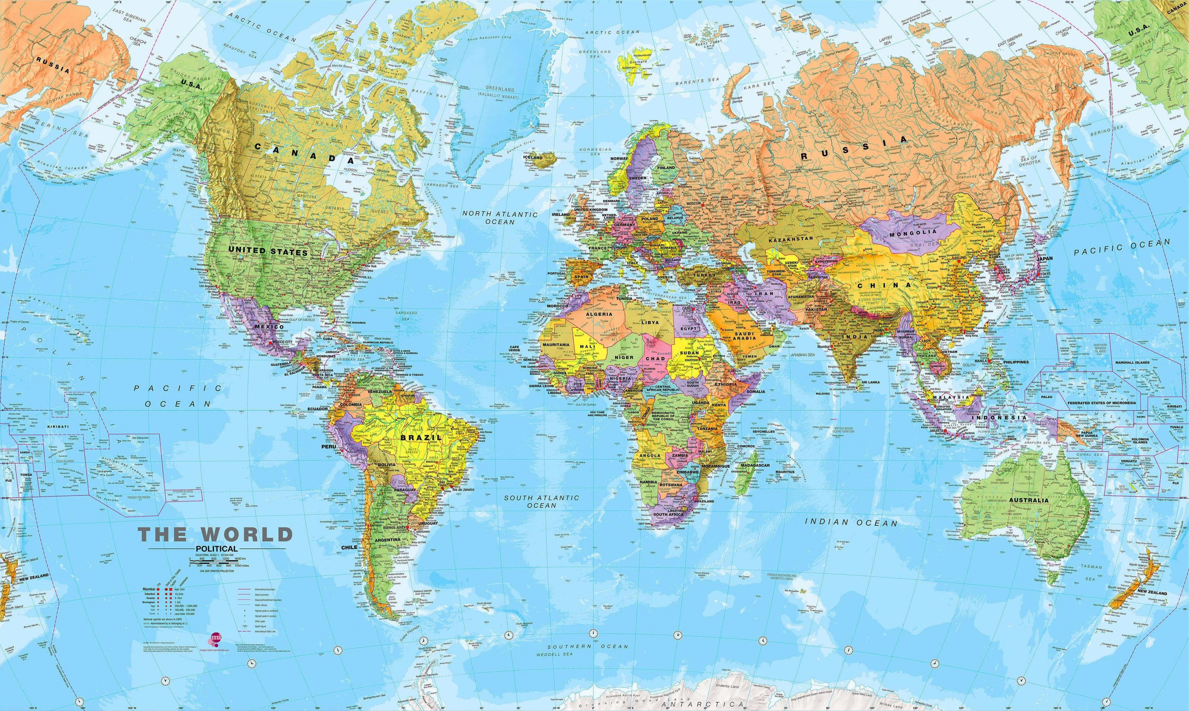 Detail High Resolution World Map Nomer 6