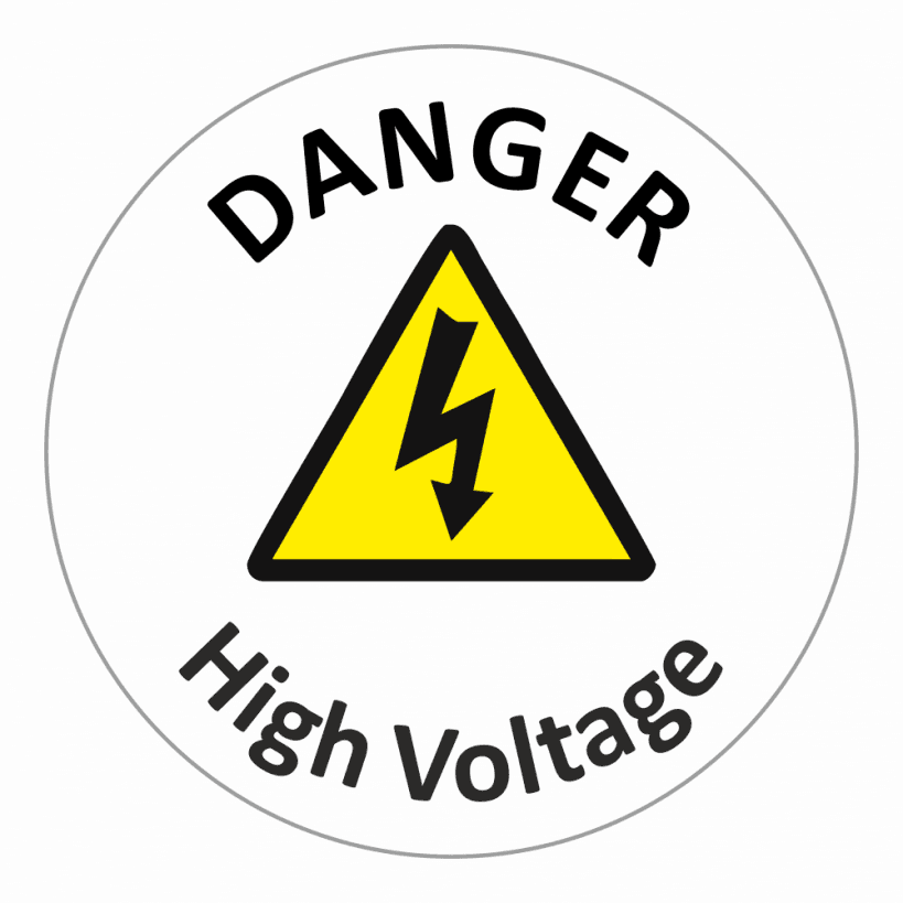 Detail High Voltage Stickers Nomer 18