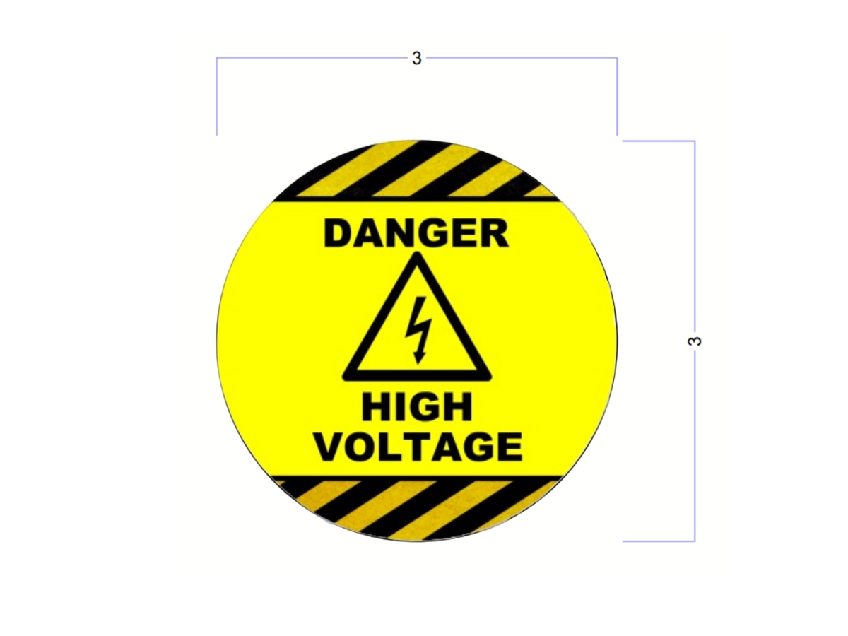 Detail High Voltage Stickers Nomer 35