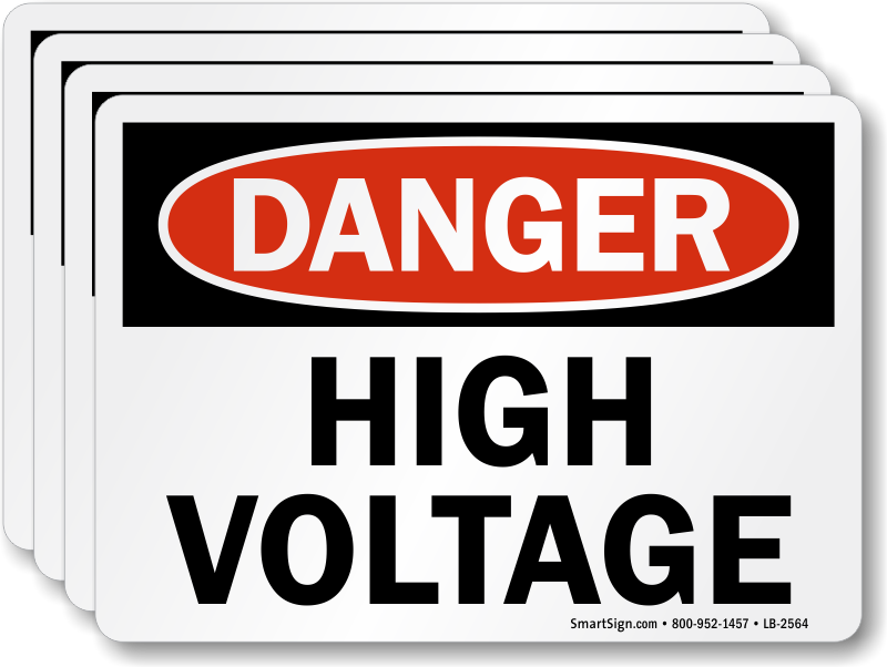 Detail High Voltage Stickers Nomer 41