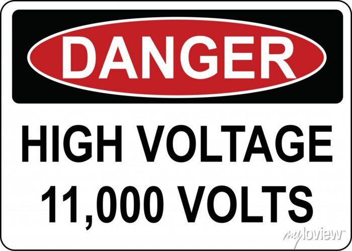 Detail High Voltage Stickers Nomer 51