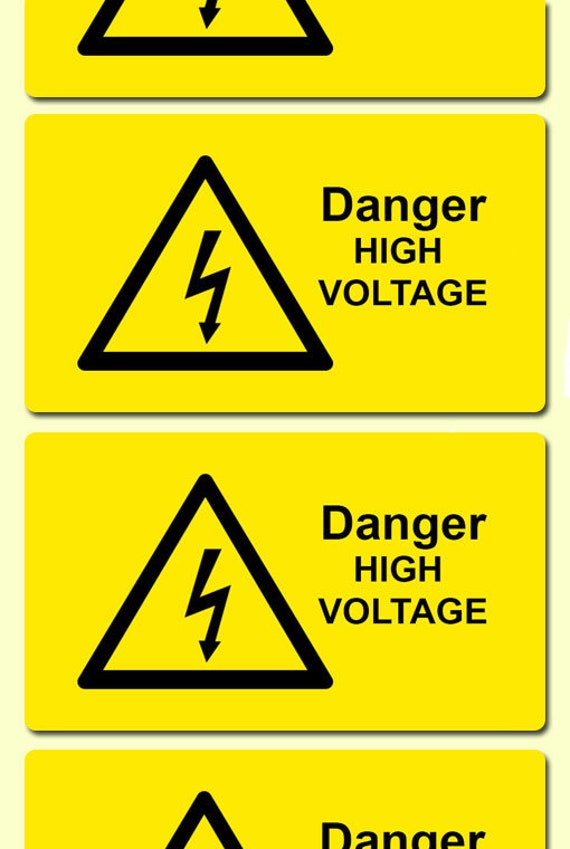 Detail High Voltage Stickers Nomer 52