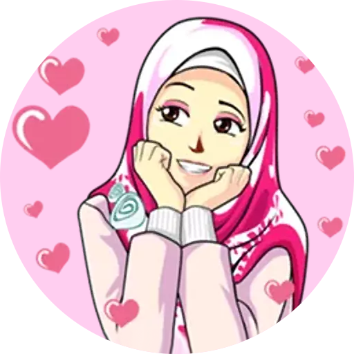 Detail Hijab Stiker Muslimah Cantik Nomer 18