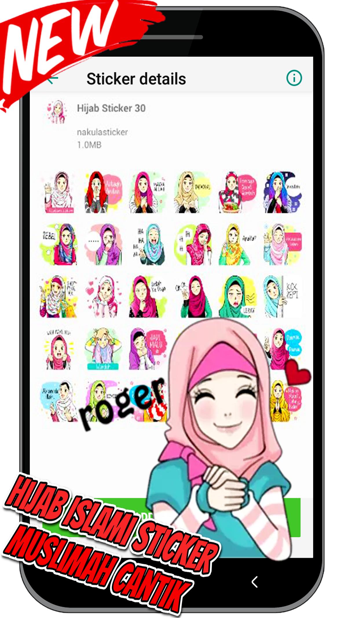 Detail Hijab Stiker Muslimah Cantik Nomer 19