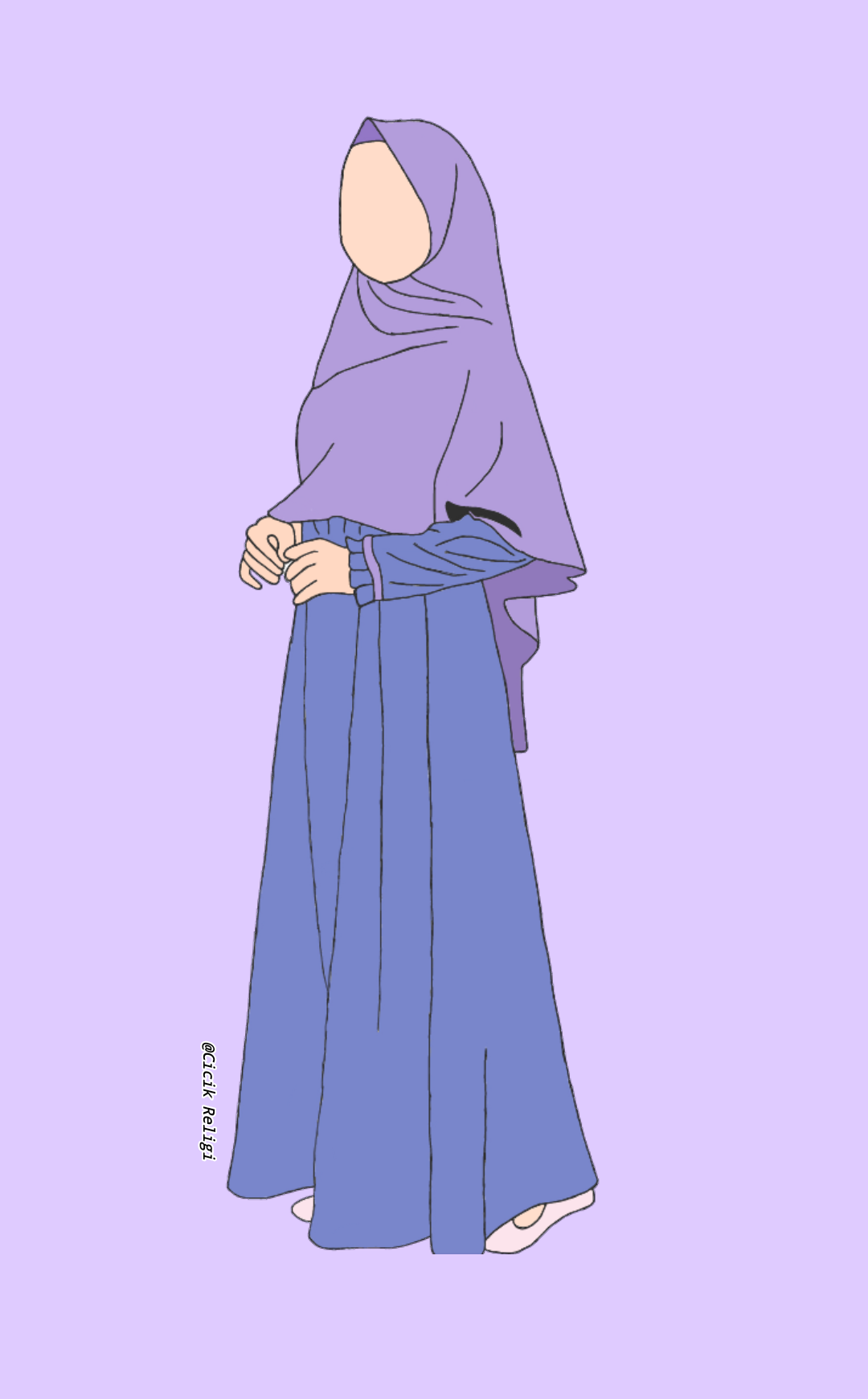 Detail Hijab Syari Kartun Nomer 15