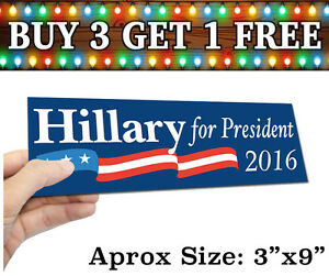 Detail Hillary Clinton 2016 Bumper Sticker Free Nomer 6