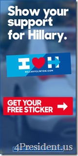 Detail Hillary Clinton 2016 Bumper Sticker Free Nomer 8