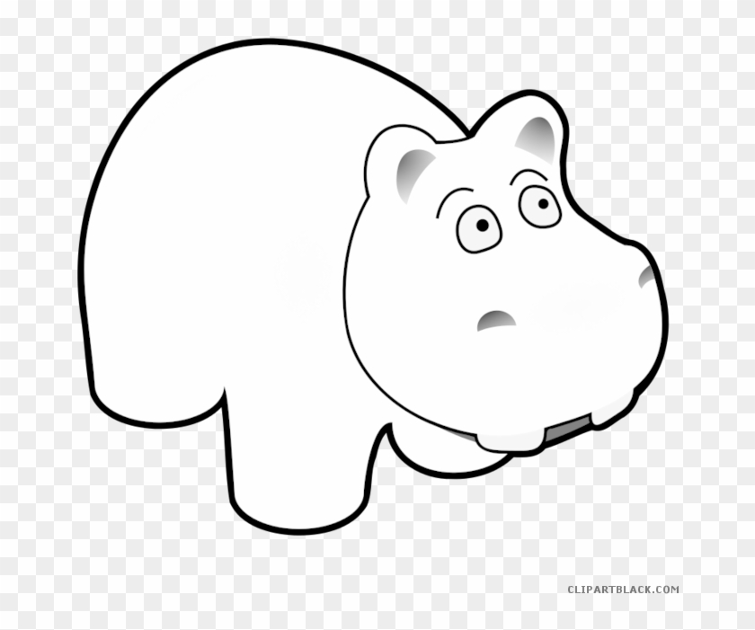 Detail Hippo Clipart Black And White Nomer 18