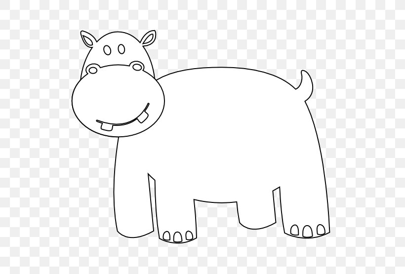 Detail Hippo Clipart Black And White Nomer 25