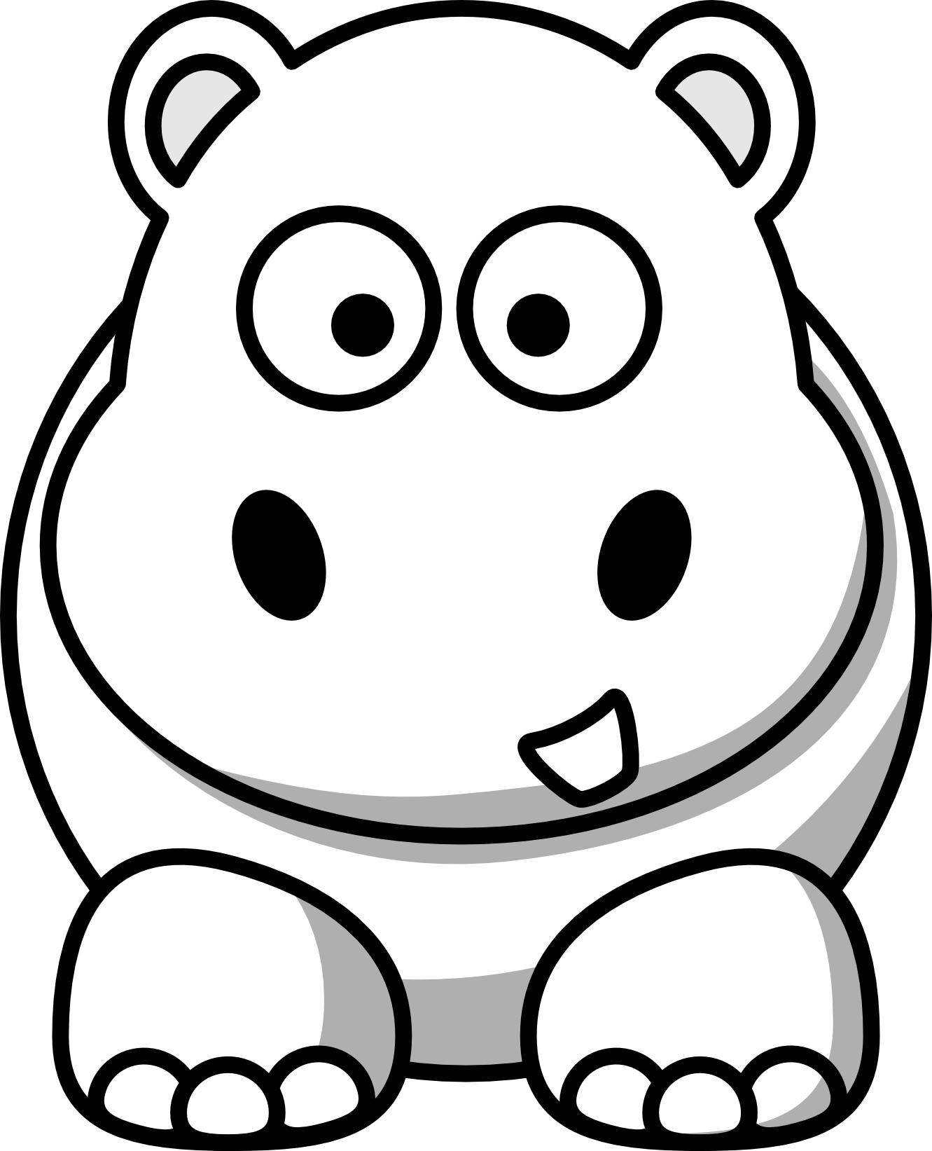 Detail Hippo Clipart Free Nomer 29
