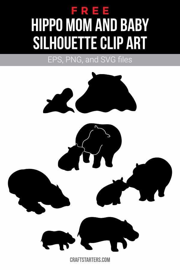 Detail Hippo Silhouette Clip Art Nomer 34