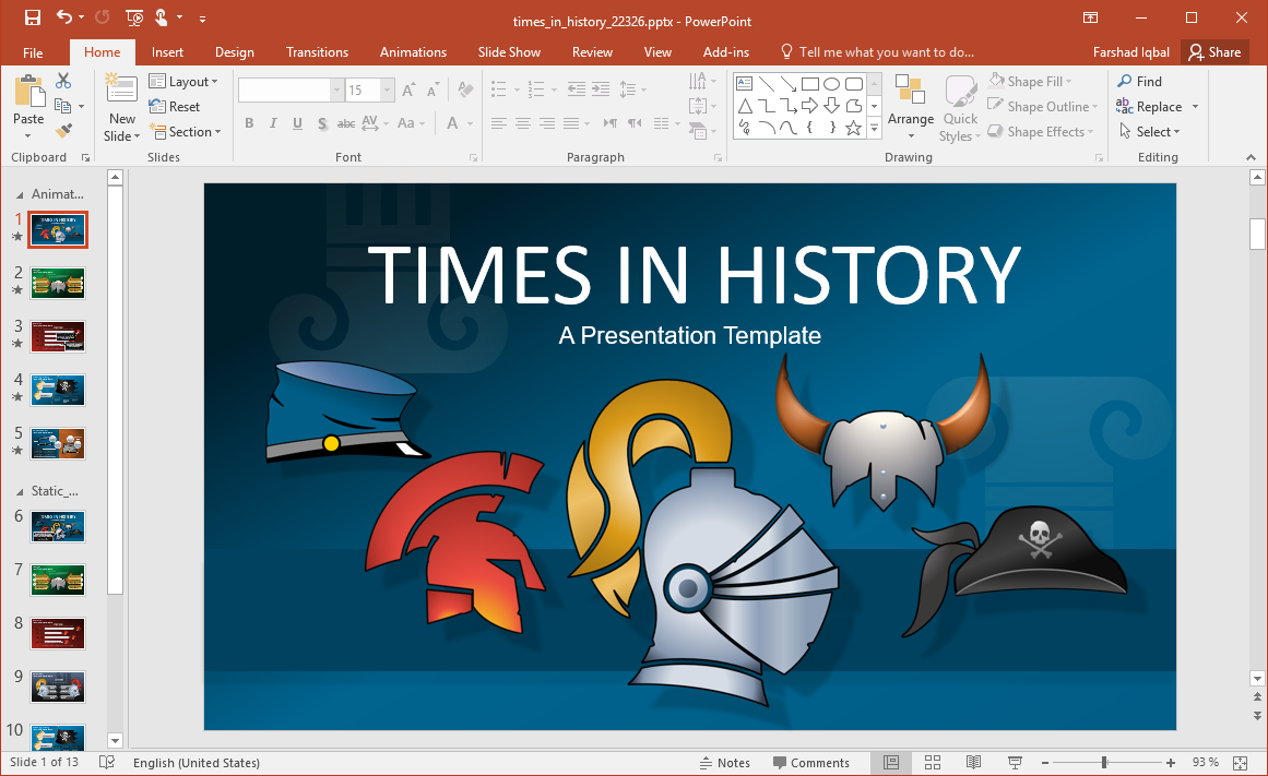 Detail History Powerpoint Backgrounds Nomer 19
