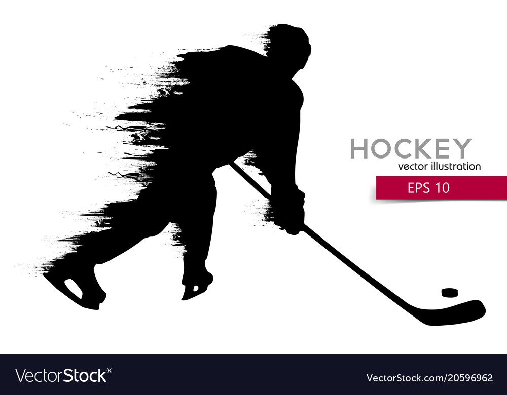 Detail Hockey Player Silhouette Vector Free Nomer 11
