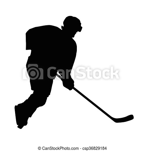 Detail Hockey Player Silhouette Vector Free Nomer 16