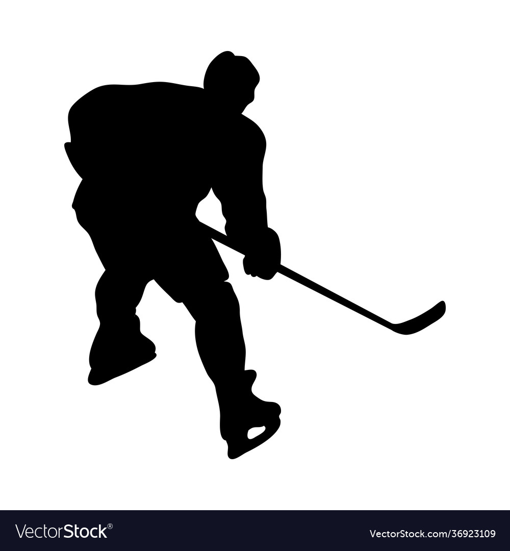 Detail Hockey Player Silhouette Vector Free Nomer 18