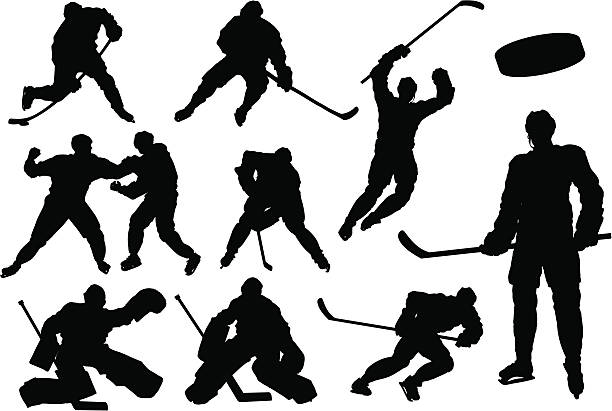 Detail Hockey Player Silhouette Vector Free Nomer 20