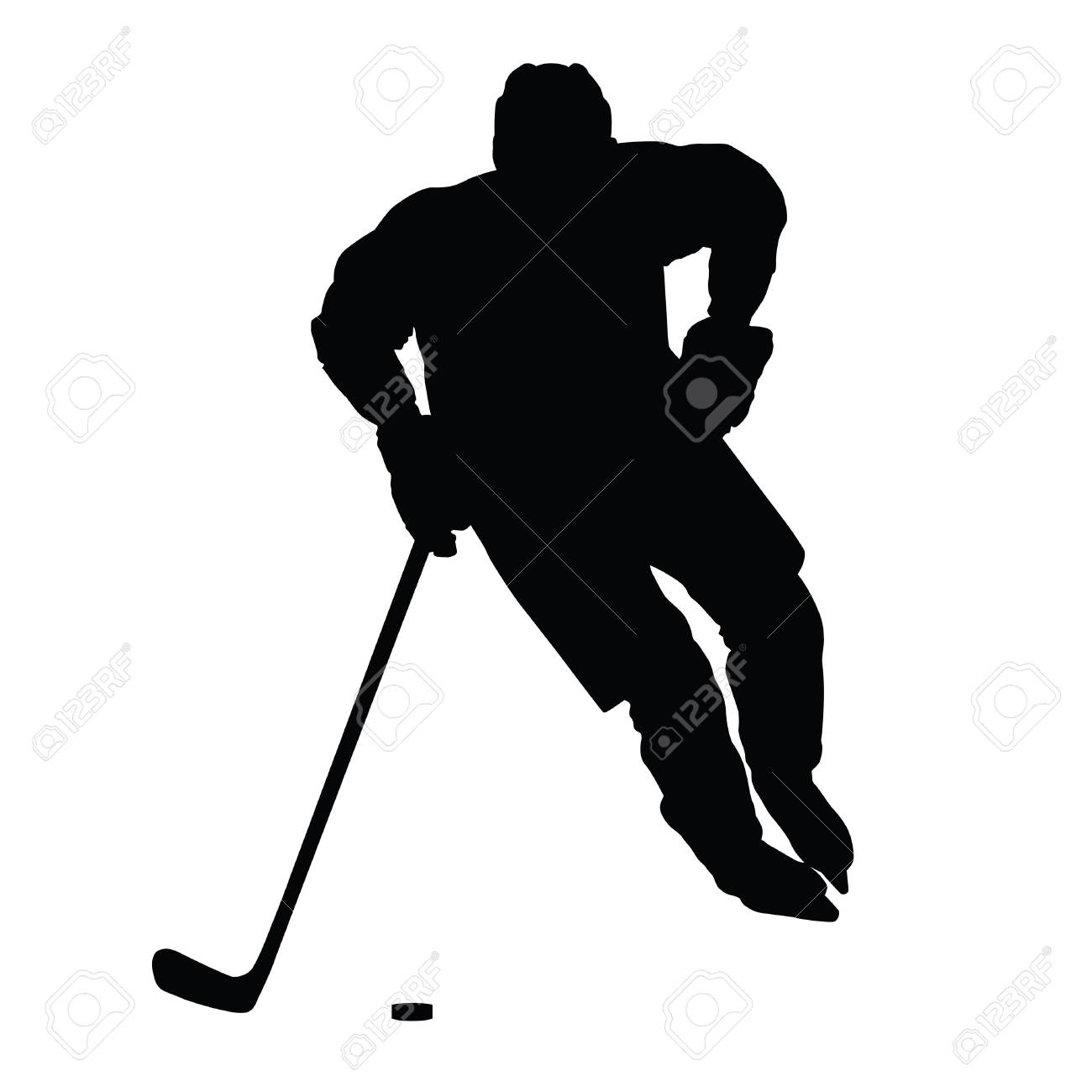Detail Hockey Player Silhouette Vector Free Nomer 25