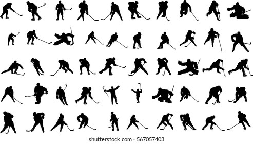 Detail Hockey Player Silhouette Vector Free Nomer 26