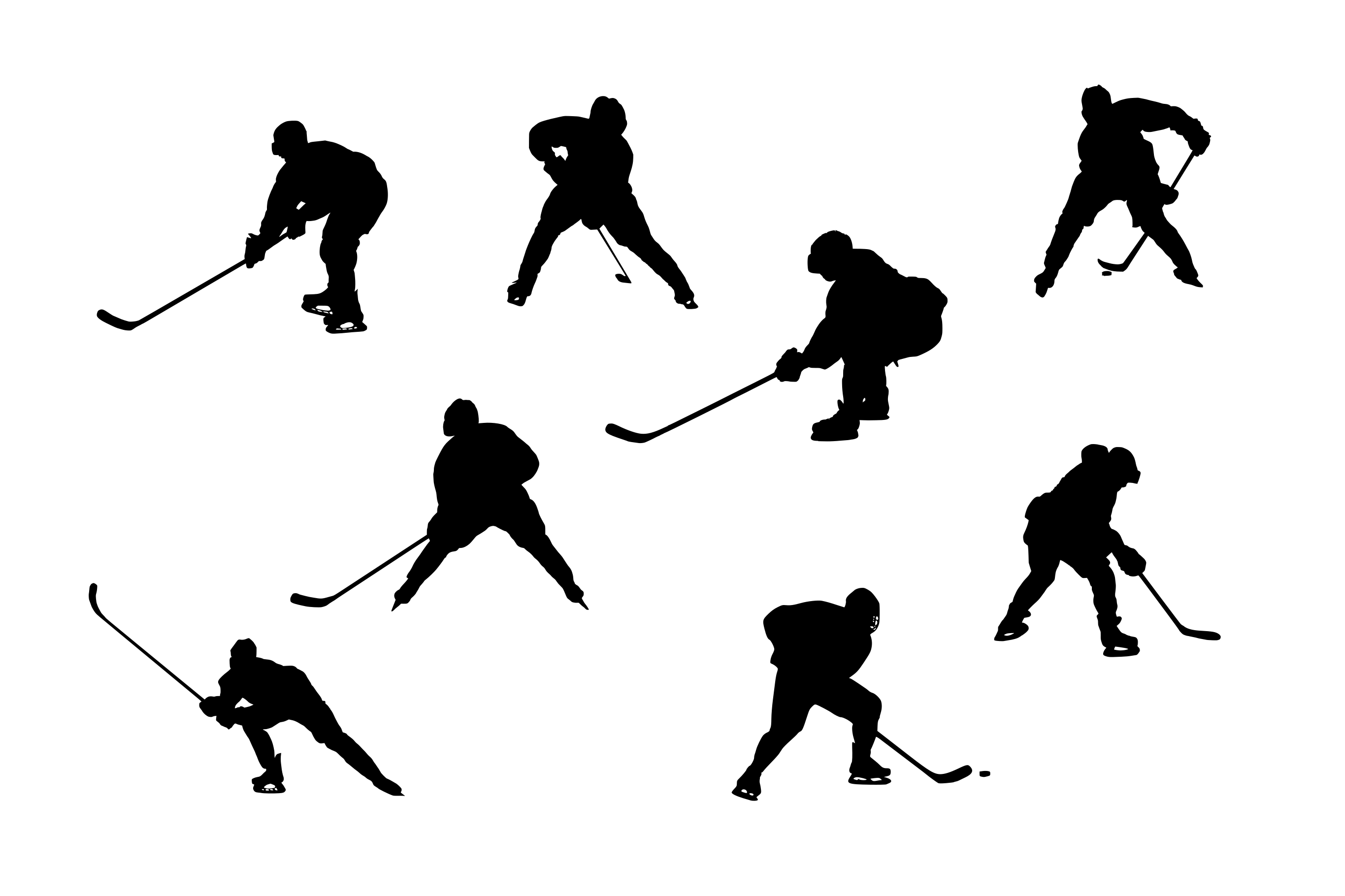 Detail Hockey Player Silhouette Vector Free Nomer 28