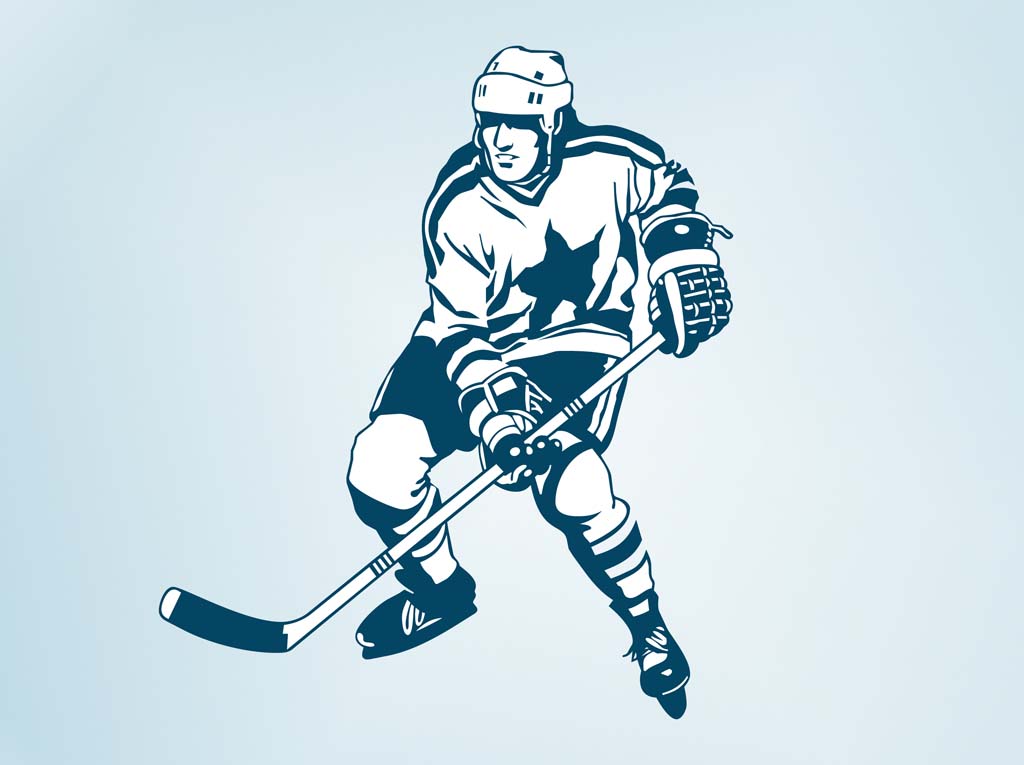 Detail Hockey Player Silhouette Vector Free Nomer 32