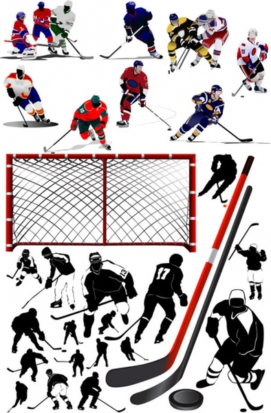 Detail Hockey Player Silhouette Vector Free Nomer 33