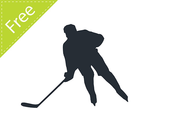 Detail Hockey Player Silhouette Vector Free Nomer 34
