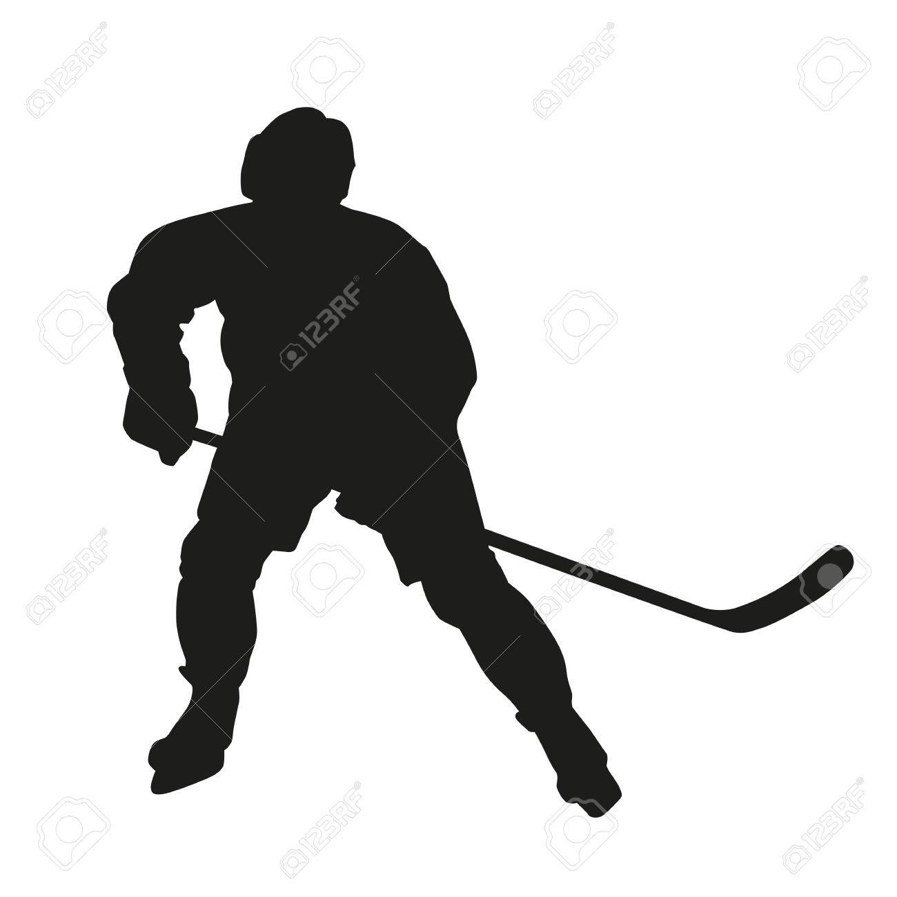 Detail Hockey Player Silhouette Vector Free Nomer 35