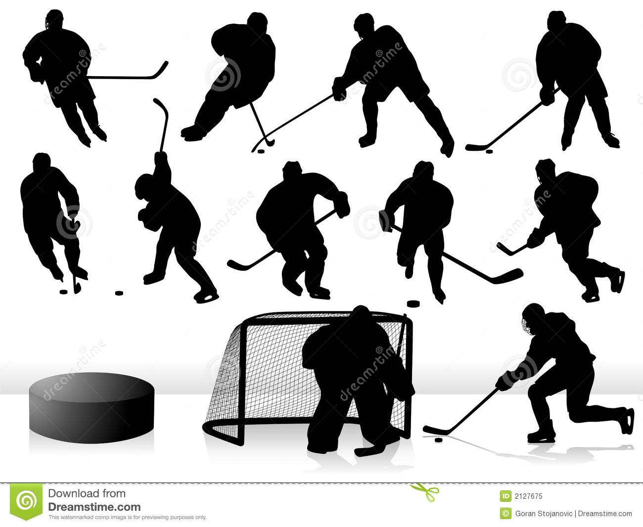 Detail Hockey Player Silhouette Vector Free Nomer 39