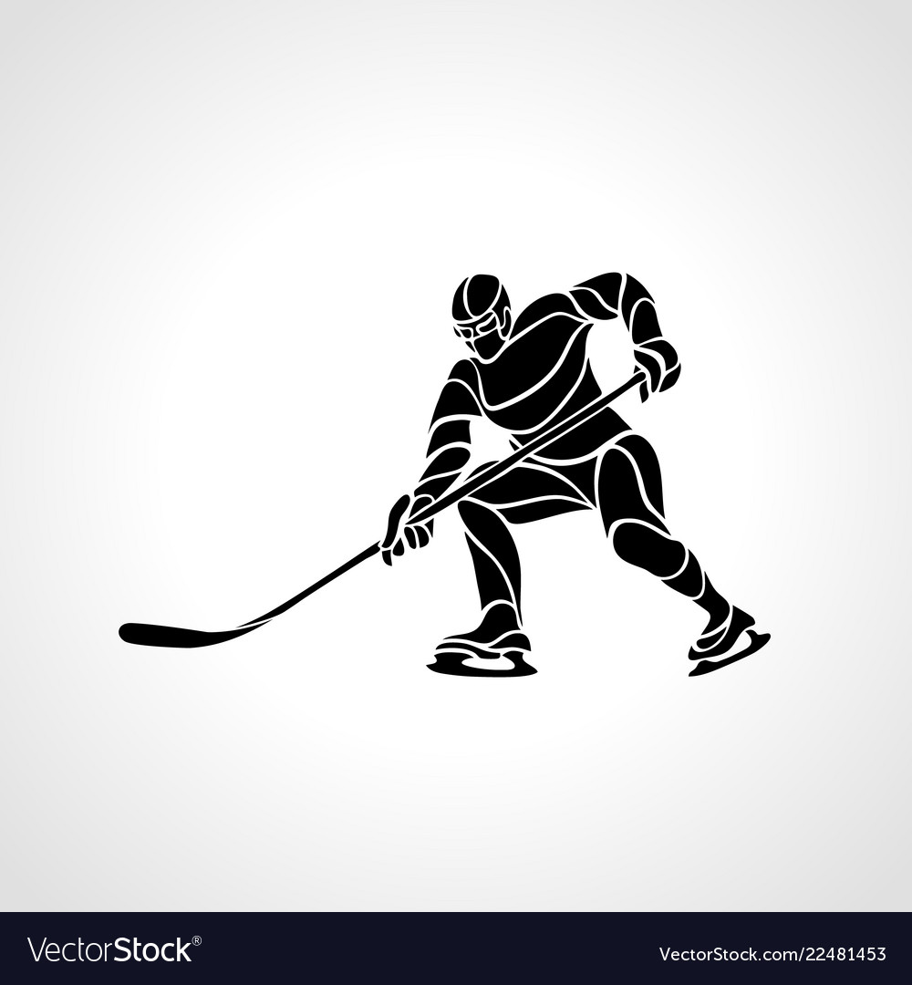 Detail Hockey Player Silhouette Vector Free Nomer 40