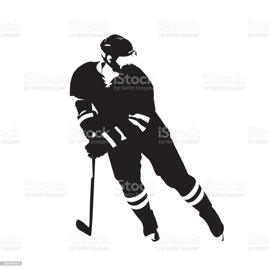 Detail Hockey Player Silhouette Vector Free Nomer 41