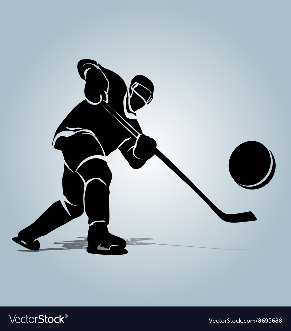 Detail Hockey Player Silhouette Vector Free Nomer 43