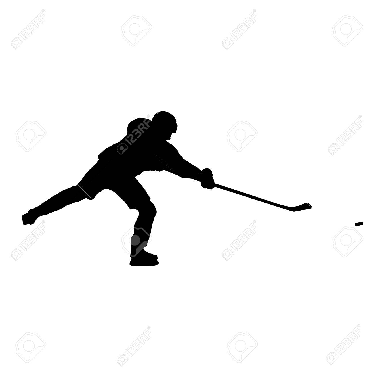 Detail Hockey Player Silhouette Vector Free Nomer 44