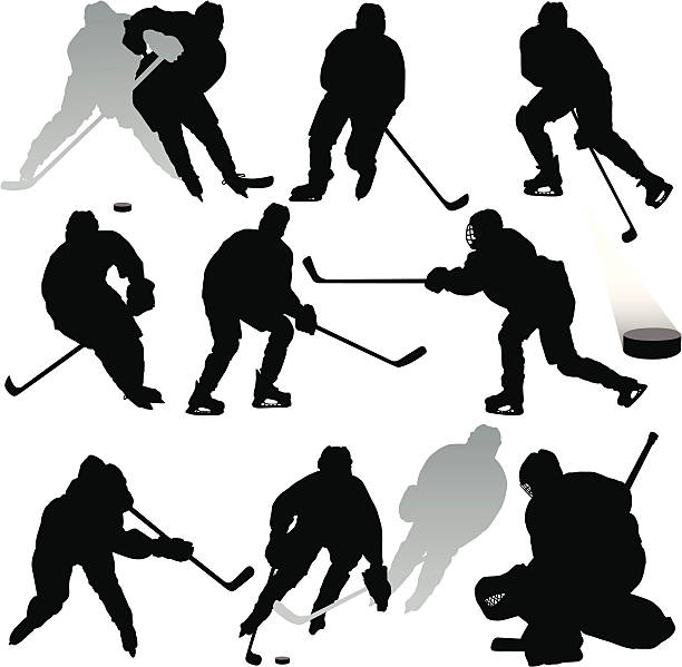 Detail Hockey Player Silhouette Vector Free Nomer 49