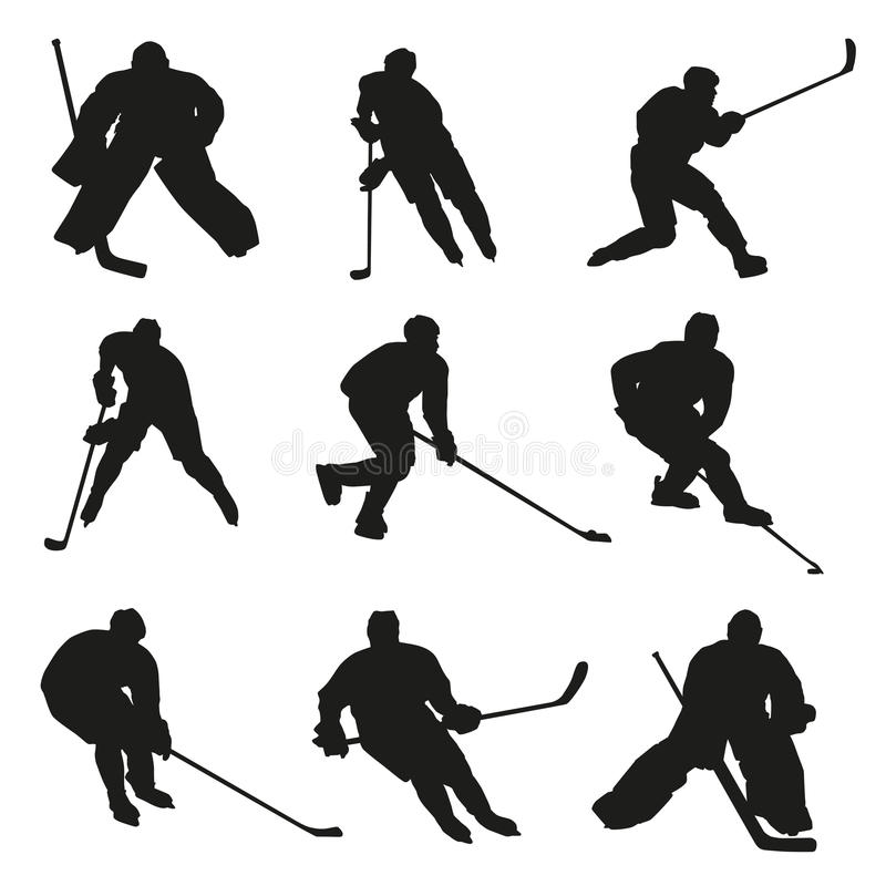 Detail Hockey Player Silhouette Vector Free Nomer 50