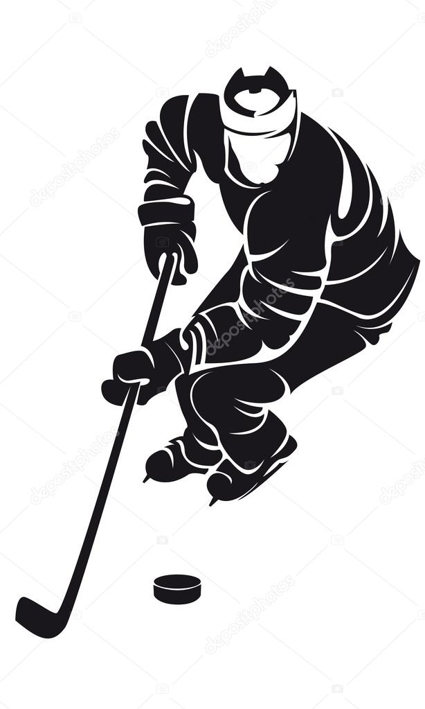Detail Hockey Player Silhouette Vector Free Nomer 52