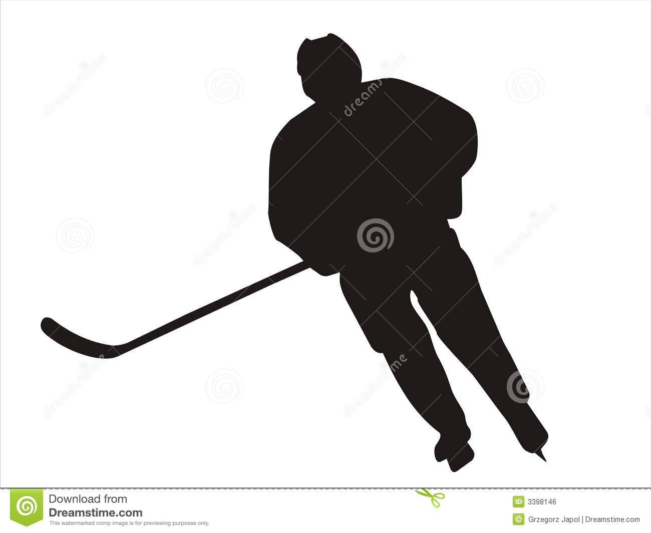 Detail Hockey Player Silhouette Vector Free Nomer 53