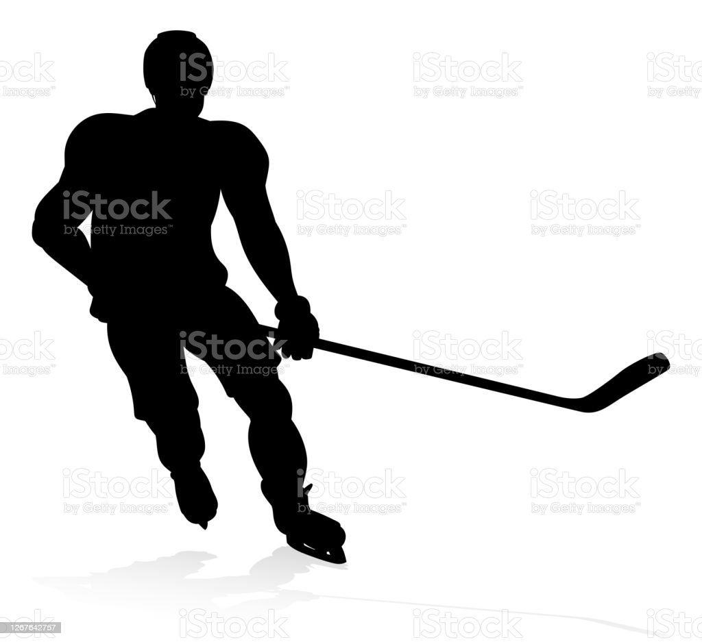Detail Hockey Player Silhouette Vector Free Nomer 54