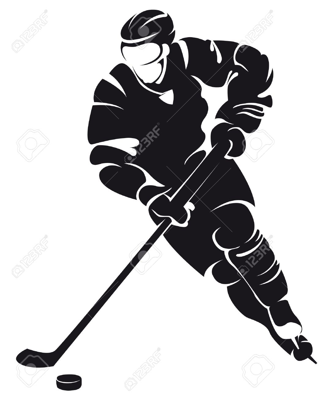Detail Hockey Player Silhouette Vector Free Nomer 10